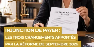 Avocate présentant et expliquant la réforme des injonctions de payer en 2026